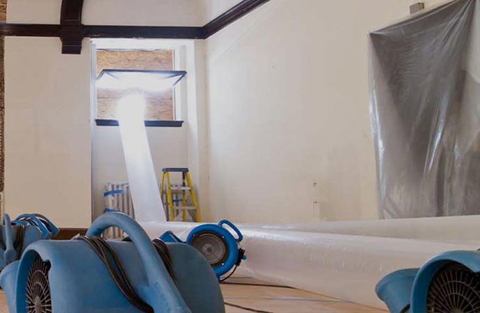 Professional water damage restoration service